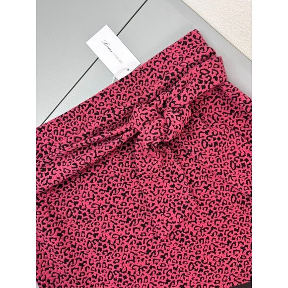 Lover's + Friends women's XL pink animal print knit fitted mini skirt NWT - Picture 3 of 6